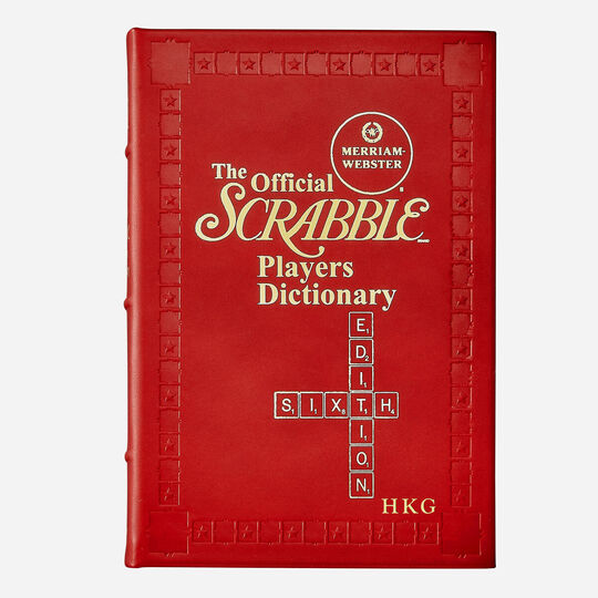 Scrabble Personalized Leather Book